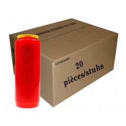 Box of 20 9 days candles  Red