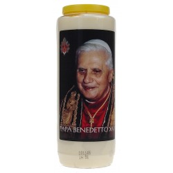 9 days candle / White / Pope