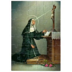 48 Puzzle pieces  St. Rita...