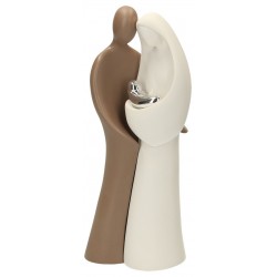 Nativity white and brown 26 cm