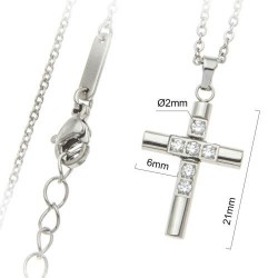 Cross 21 mm with zircon and...