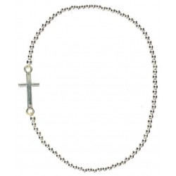 Armband met kruis in zilver