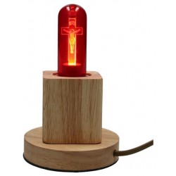 wooden socquet with LED E27...