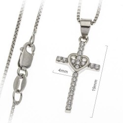 Cross 19mm silver with...