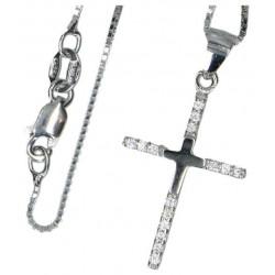 Cross x mm silver with...