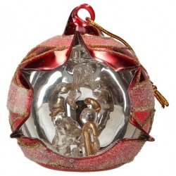 Ball Glass With nativity 8 Cm
