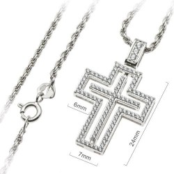 Cross 24mm silver with...