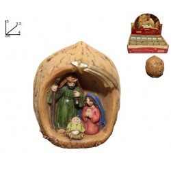 Nativity in a nut (5x4x3,5 cm)