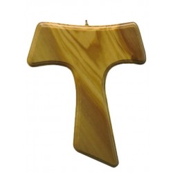 Tau Cross  13 cm  Olive Wood