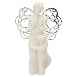 Angel in resin with metalic...
