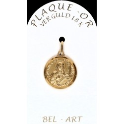 Medal gold plated  St. Rita...