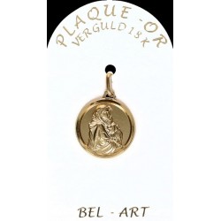 Médaille plaqué-or - Vierge...