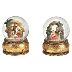 Snow ball with Nativity 9 cm