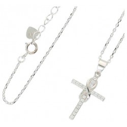 Silver necklace with cross...