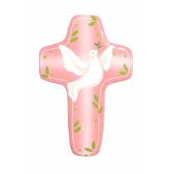 Pink Colombe Wall Cross 15 cm