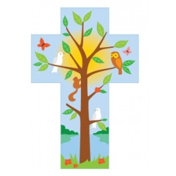 Kruisbeeld levensboom 15 cm