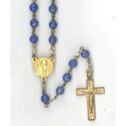 Rosary gold plated Blue...