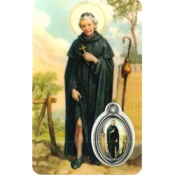 Card with prayer and medal...