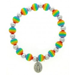 Armband/elastiek Regenboog...