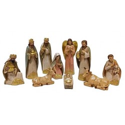 Kerstgroep van 10 figuren -...