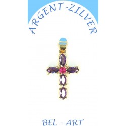 Pendentif croix argent doré...