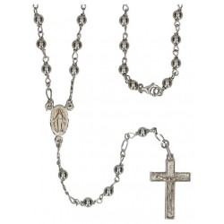 Rosary Silver Rhodium  4mm...