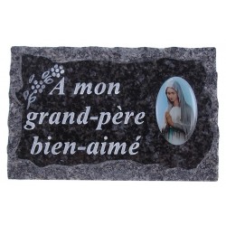 Grafplaat 9X14 cm - A mon...