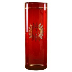 Rood glas voor Godslamp...