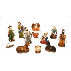 Kerstgroep van 11 figuren -...