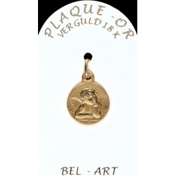 Médaille plaqué-or - Ange -...