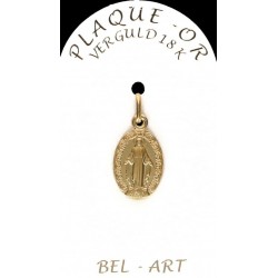 Medaille plaqué-goud -...