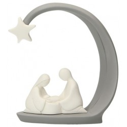 Nativity in a grey bow...