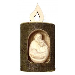 Candle Wood nativity  5cm...