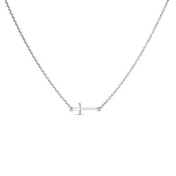 Collier avec croix en argent