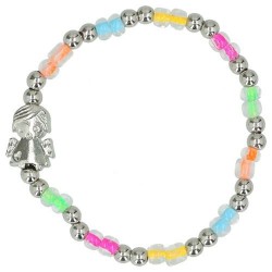 Elastic bracelet with color...