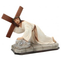Beeld Jesus met kruis 23 x...