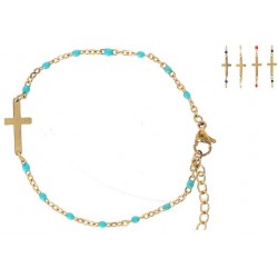 Stalen armband met kruis...