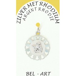 Medaille Zilver + Rhodium -...
