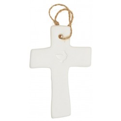 Cross in white porcelain...