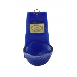 Wijwatervat 10 x 6 cm Blauw...