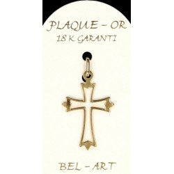 Kruisje plaqué-goud - 23 X...