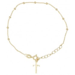 Bracelet avec croix plaqué-or
