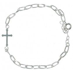 Silver bracelet with cross