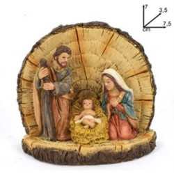 Heilige Familie op boomstam...