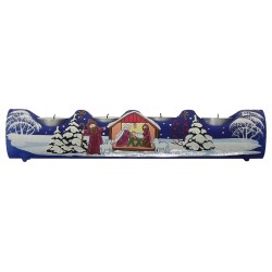 Bougeoir de Noël bleu en...