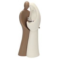 Nativity white and brown 26 cm