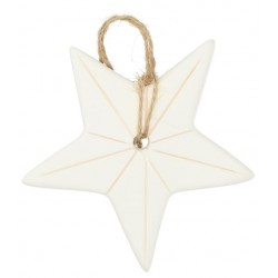 Hanging star in white...