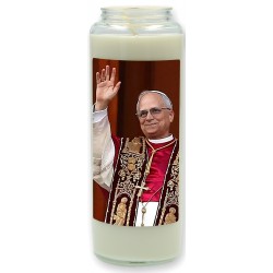 Noveenkaars in glas / wit /...