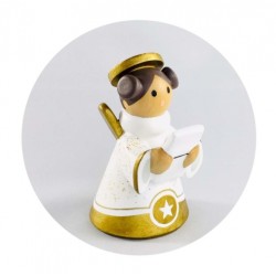 Engel staand 7 cm - Wit - Zang