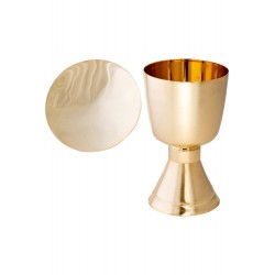 Calice doré avec patène  17 cm